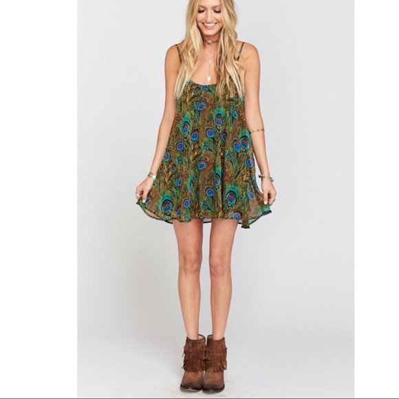Show Me Your MuMu Dresses & Skirts - Show me your Mumu Bella Dress Peacock Print